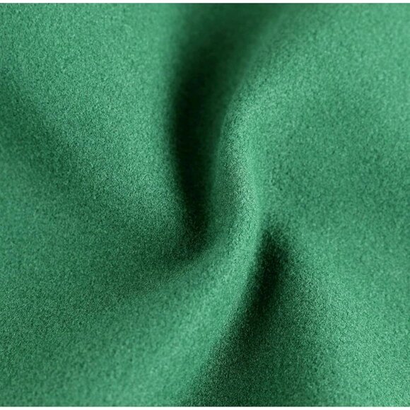 Women’s Green Wool Coat Casual Long Chic Outerwear Warm Winter Jacket Style - Picture 8 of 8